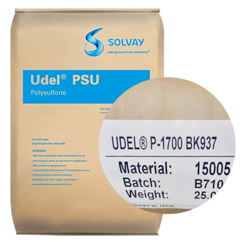 Solvay PSU Udel P-1700 BK937 general purpose Polysulfone in black