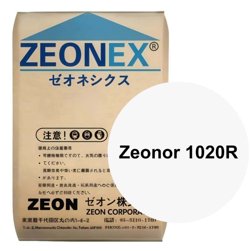 Zeon COP Zeonor 1020R cyclic olefin polymer high clarity and UV stability.
